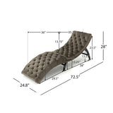Garret Tufted Velvet Chaise Lounge by Christopher Knight Home