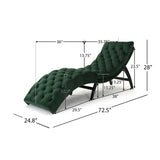 Garret Tufted Velvet Chaise Lounge by Christopher Knight Home