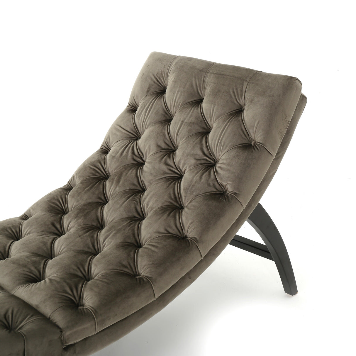 Garret Tufted Velvet Chaise Lounge by Christopher Knight Home