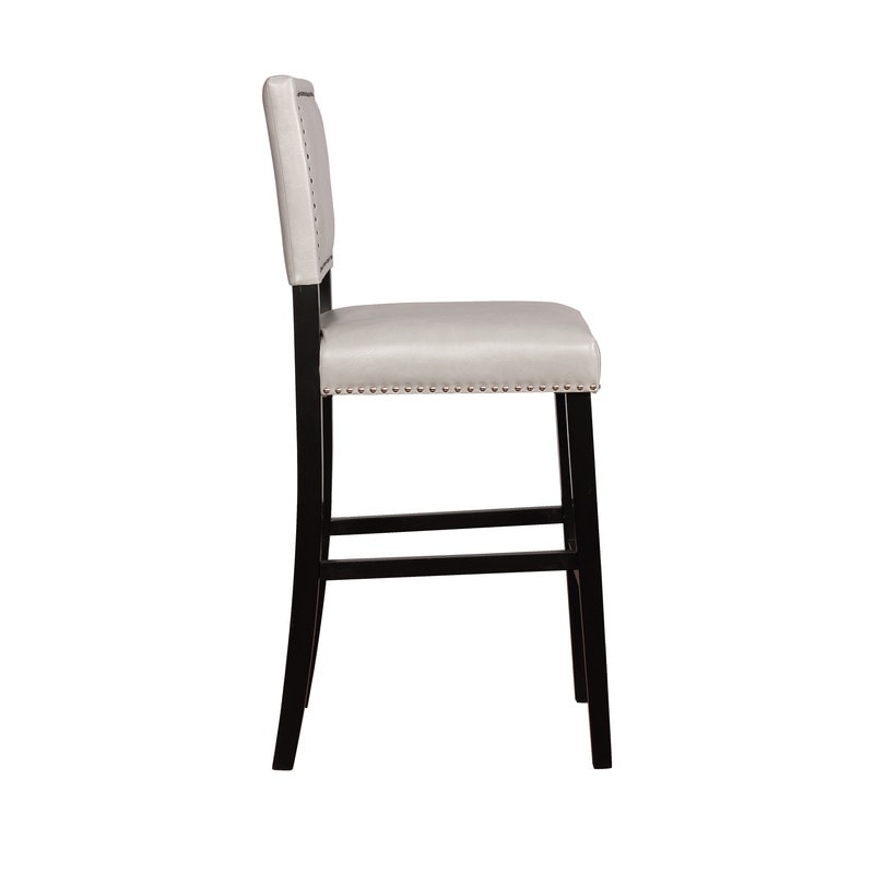 Garrett Faux Leather Dove Gray 30-inch Bar Stool