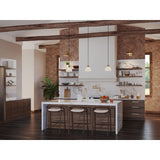 Garris Collection One-Light Vintage Brass Etched Opal Glass Transitional Mini-Pendant - 8 in x 8 in x 8.25 in