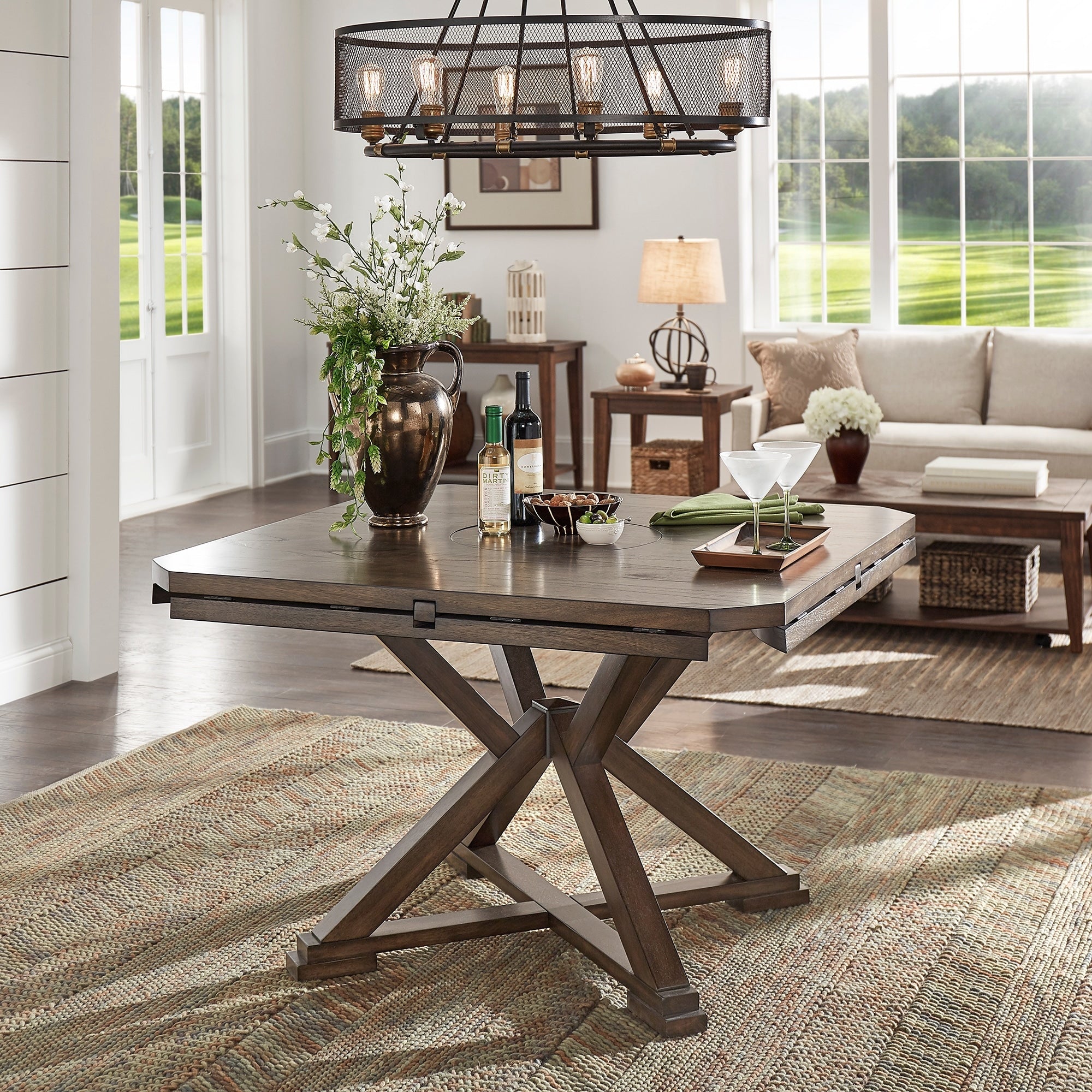 Garrison Espresso Convertible Dining Table by iNSPIRE Q