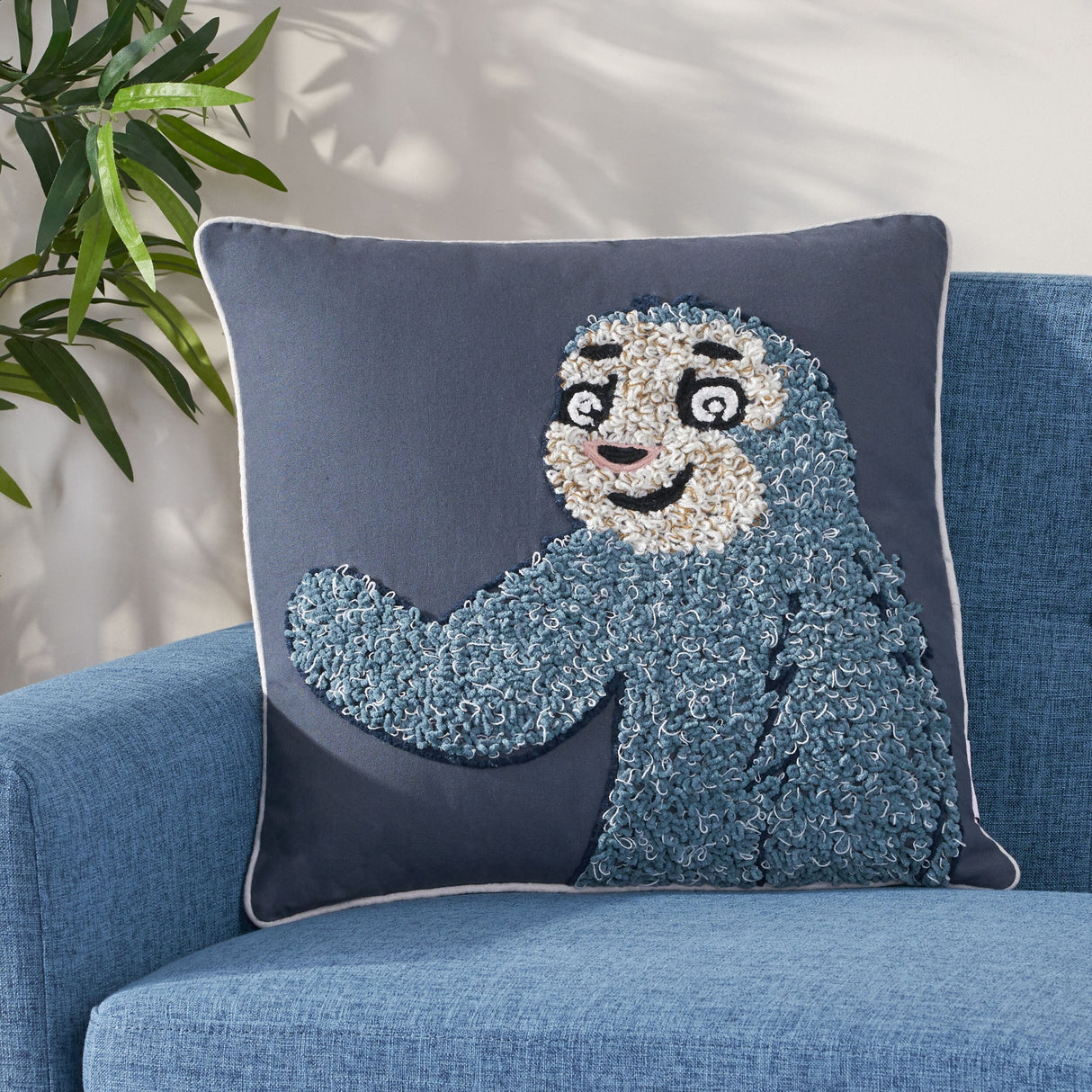 Gaskin Modern Handcrafted Fabric Sloth Throw Pillow by Christopher Knight Home