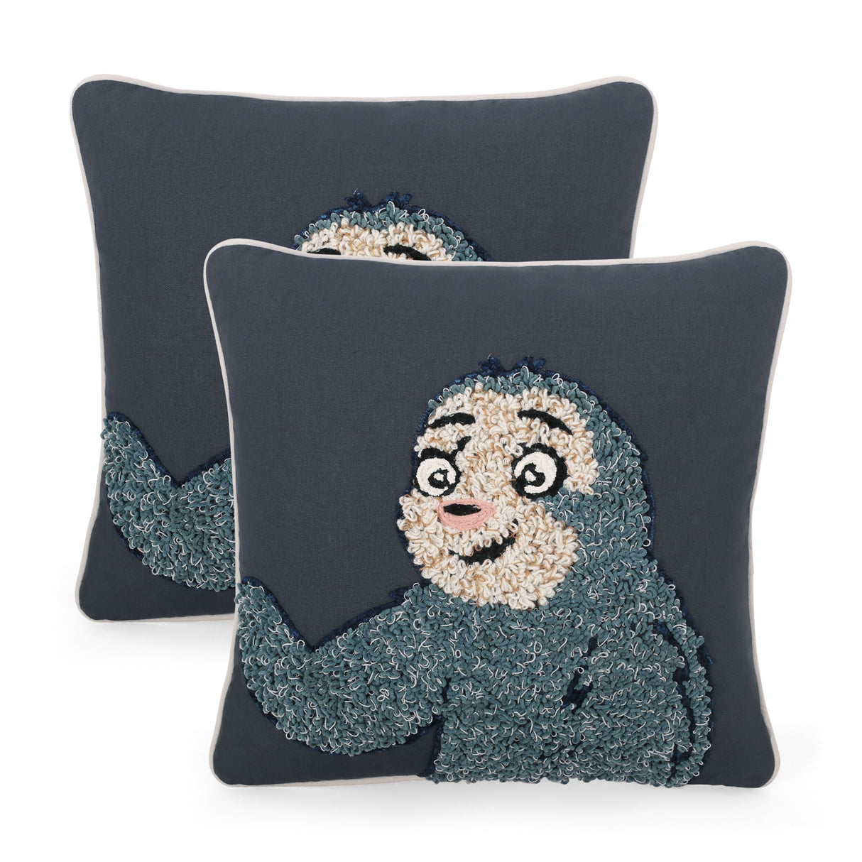 Gaskin Modern Handcrafted Fabric Sloth Throw Pillow by Christopher Knight Home