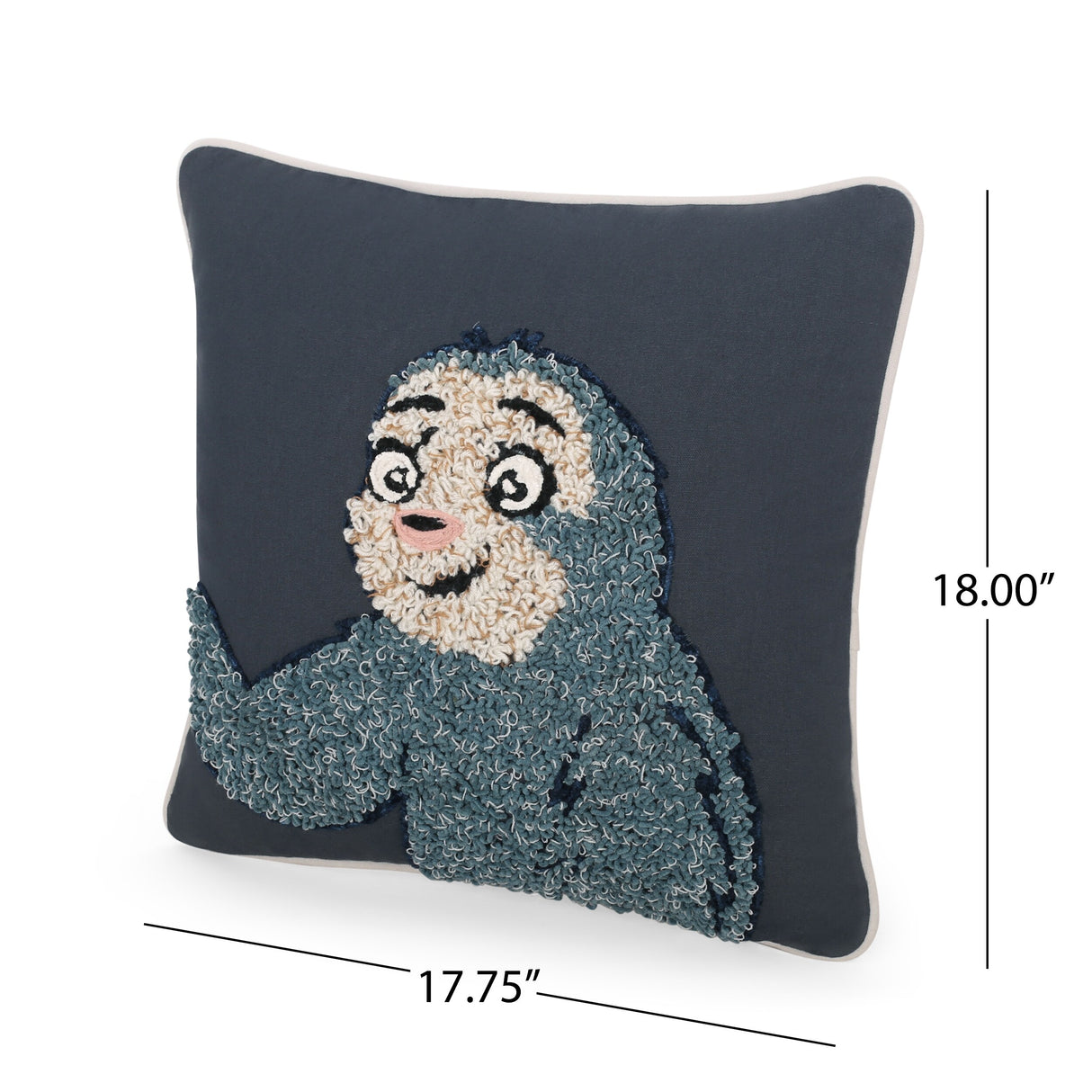 Gaskin Modern Handcrafted Fabric Sloth Throw Pillow by Christopher Knight Home