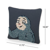 Gaskin Modern Handcrafted Fabric Sloth Throw Pillow by Christopher Knight Home