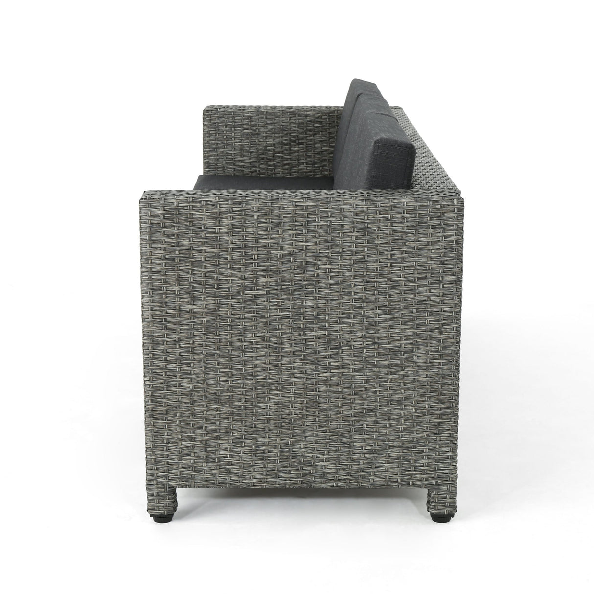 Gastman Outdoor 7 Seater Wicker Chat Set with Fire Pit by Christopher Knight Home