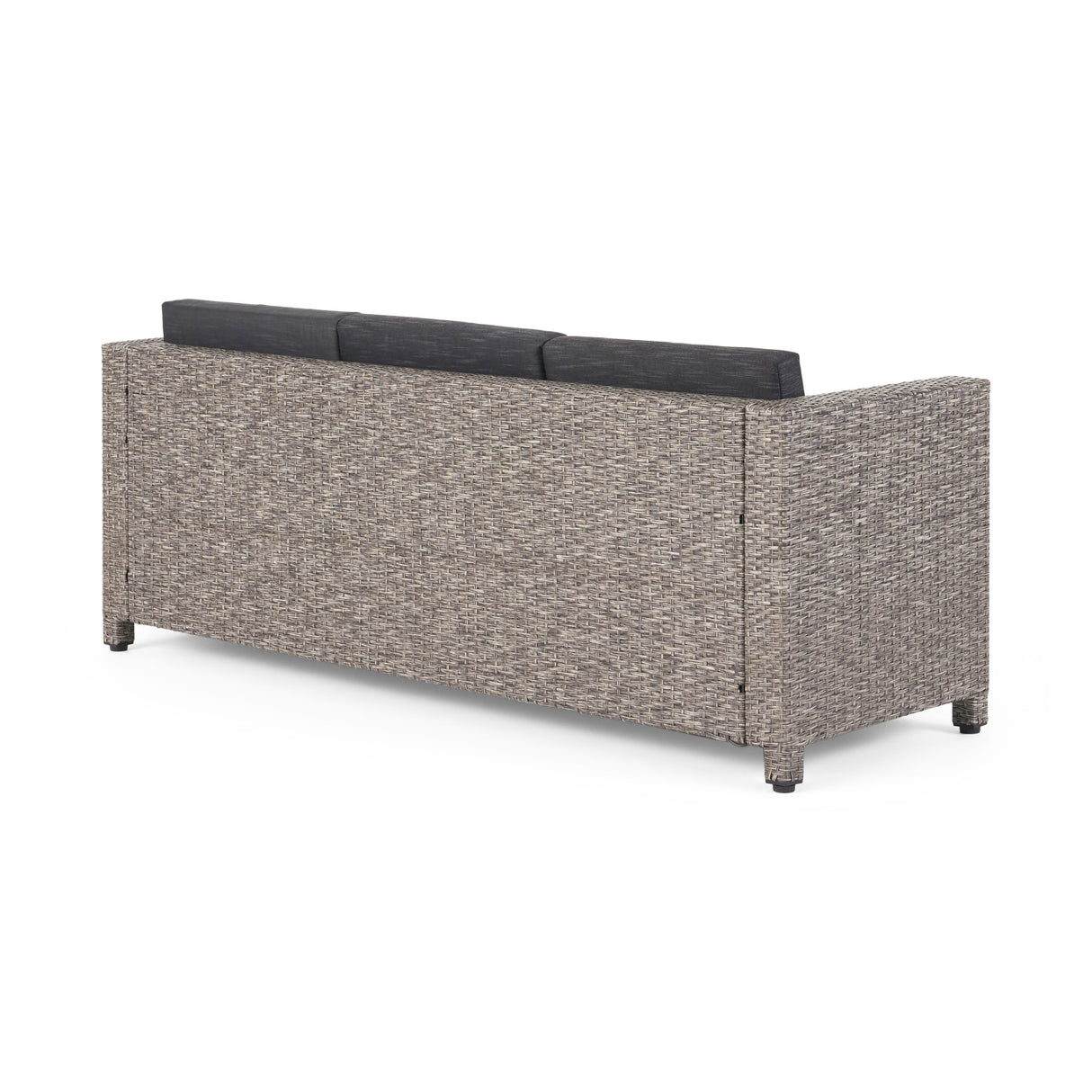 Gastman Outdoor 7 Seater Wicker Chat Set with Fire Pit by Christopher Knight Home