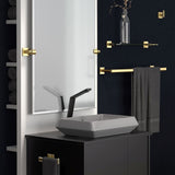 Gatco Elevate 7-Piece Bathroom Accessory Kit with Mirror and Wall Sconces - Satin Nickel