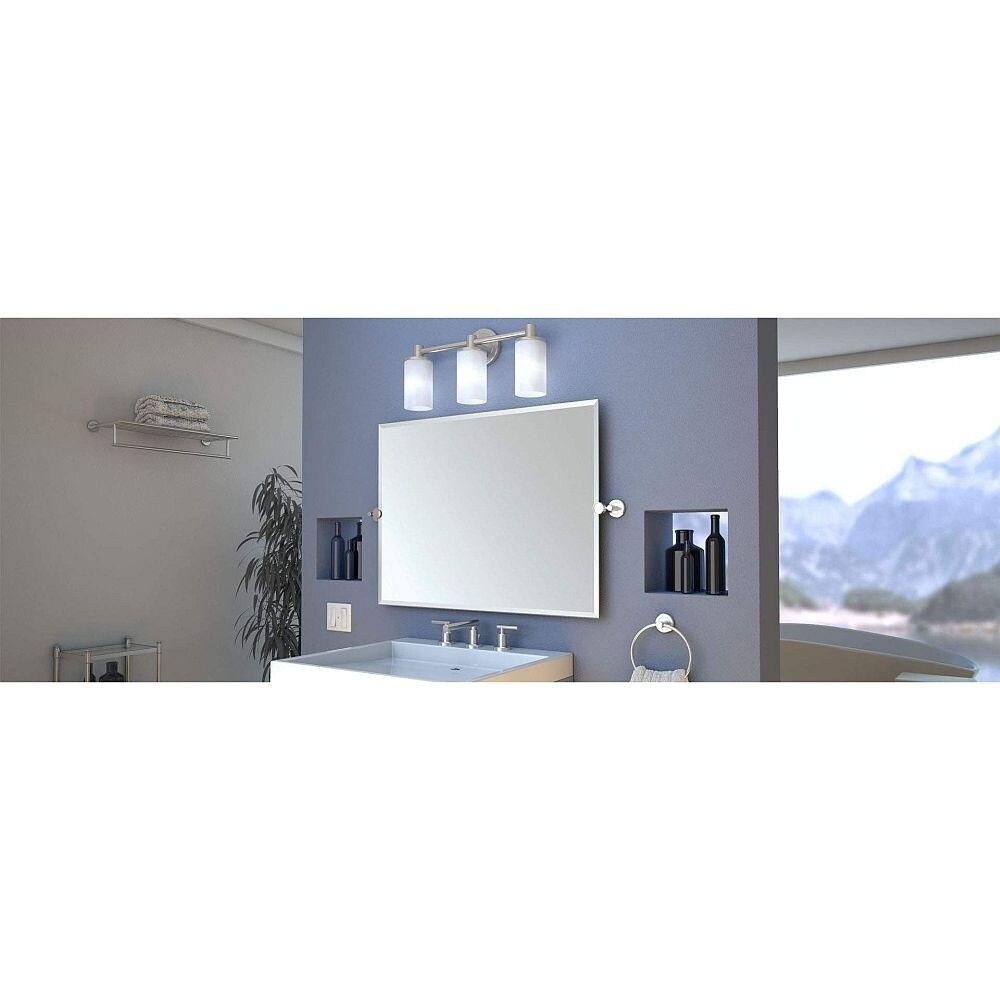 Gatco Latitude2 7-Piece Bathroom Accessory Kit with Mirror and Wall Sconces - Chrome