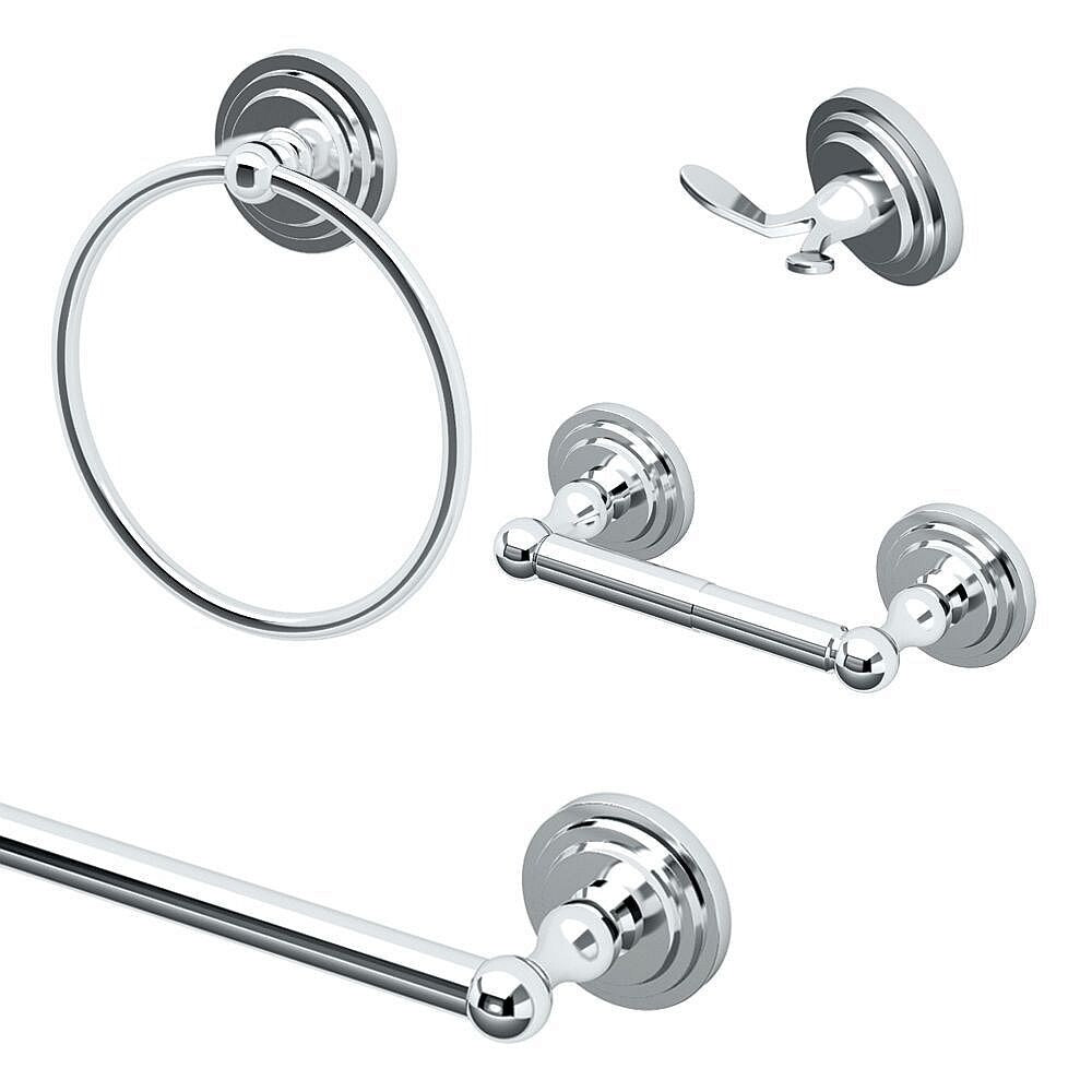 Gatco Marina 4-Piece Bathroom Accessory Kit - Chrome