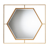 Gates Modern Glam and Luxe Antique Goldleaf Metal Accent Wall Mirror - Gold