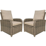 GatherCraft Brunswick Recliner Club Chair With Cushions Set of 2
