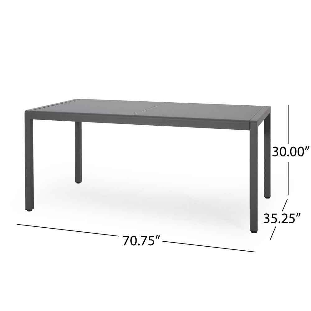 Gaven Tempered Glass/Aluminum 7-piece Outdoor Dining Set by Christopher Knight Home