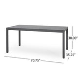 Gaven Tempered Glass/Aluminum 7-piece Outdoor Dining Set by Christopher Knight Home