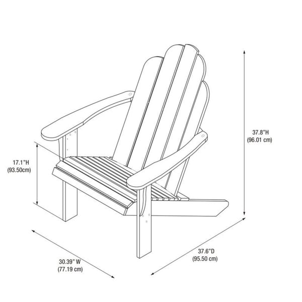 Gavil Outdoor Natural Brown Adirondack Chair