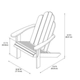 Gavil Outdoor Natural Brown Adirondack Chair