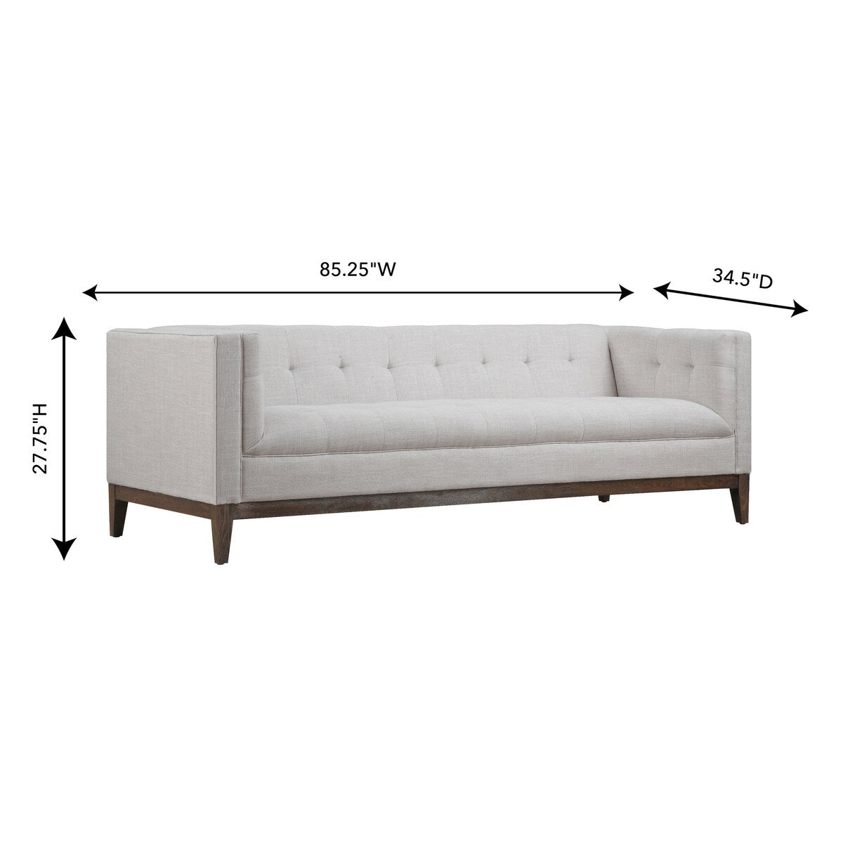Gavin Beige Linen Sofa