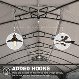 Gazebo 10x20FT, Outdoor Gazebo with Double Roofs, Privacy Curtains, Mosquito Nettings, Heavy Duty Metal Frame Party Tent