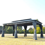 Gazebo with Oxford Cloth & Mosquito Nets Double Top Design Zipper Design Ultraviolet-proof Waterproof