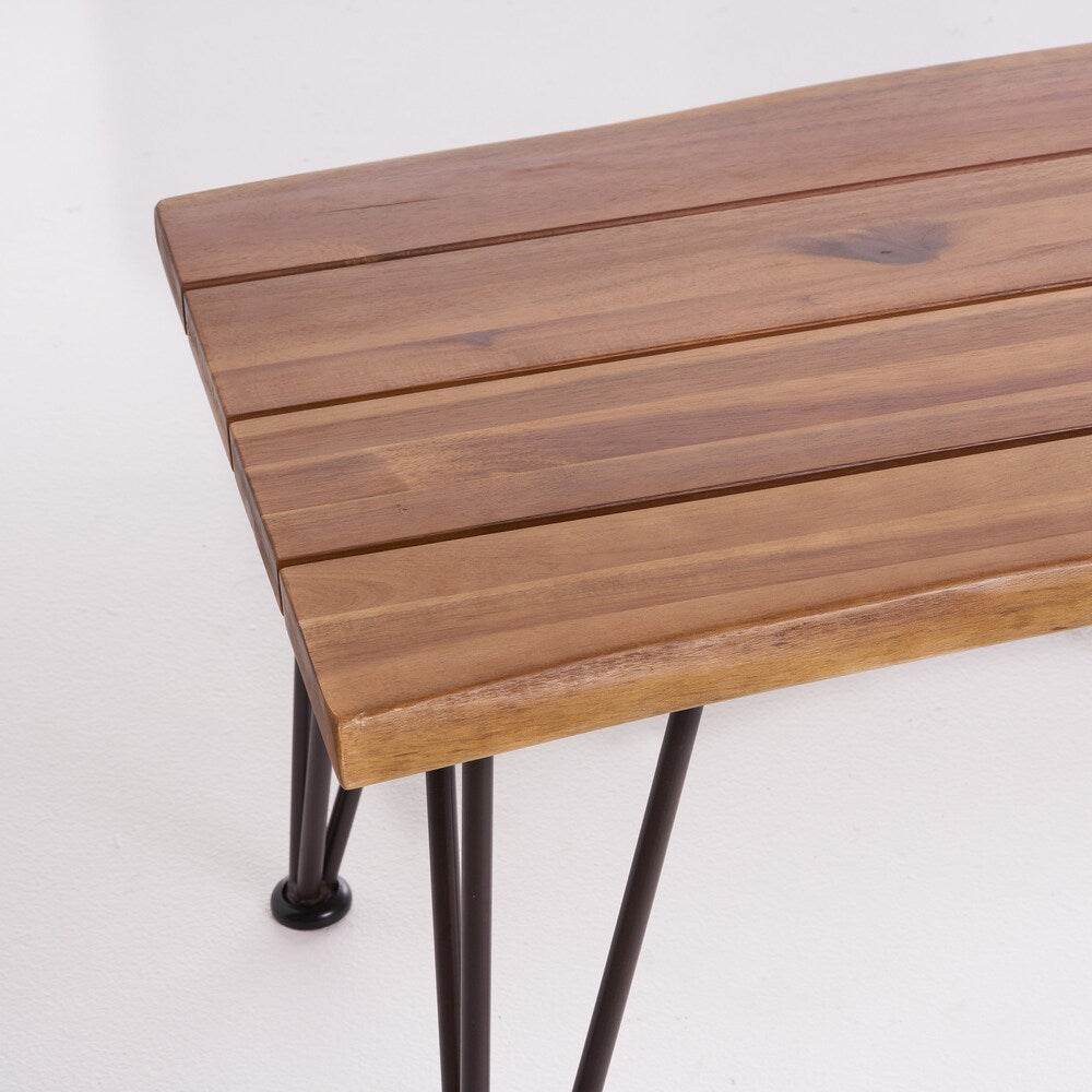 Geania Industrial Acacia Wood Rectangle Coffee Table by Christopher Knight Home
