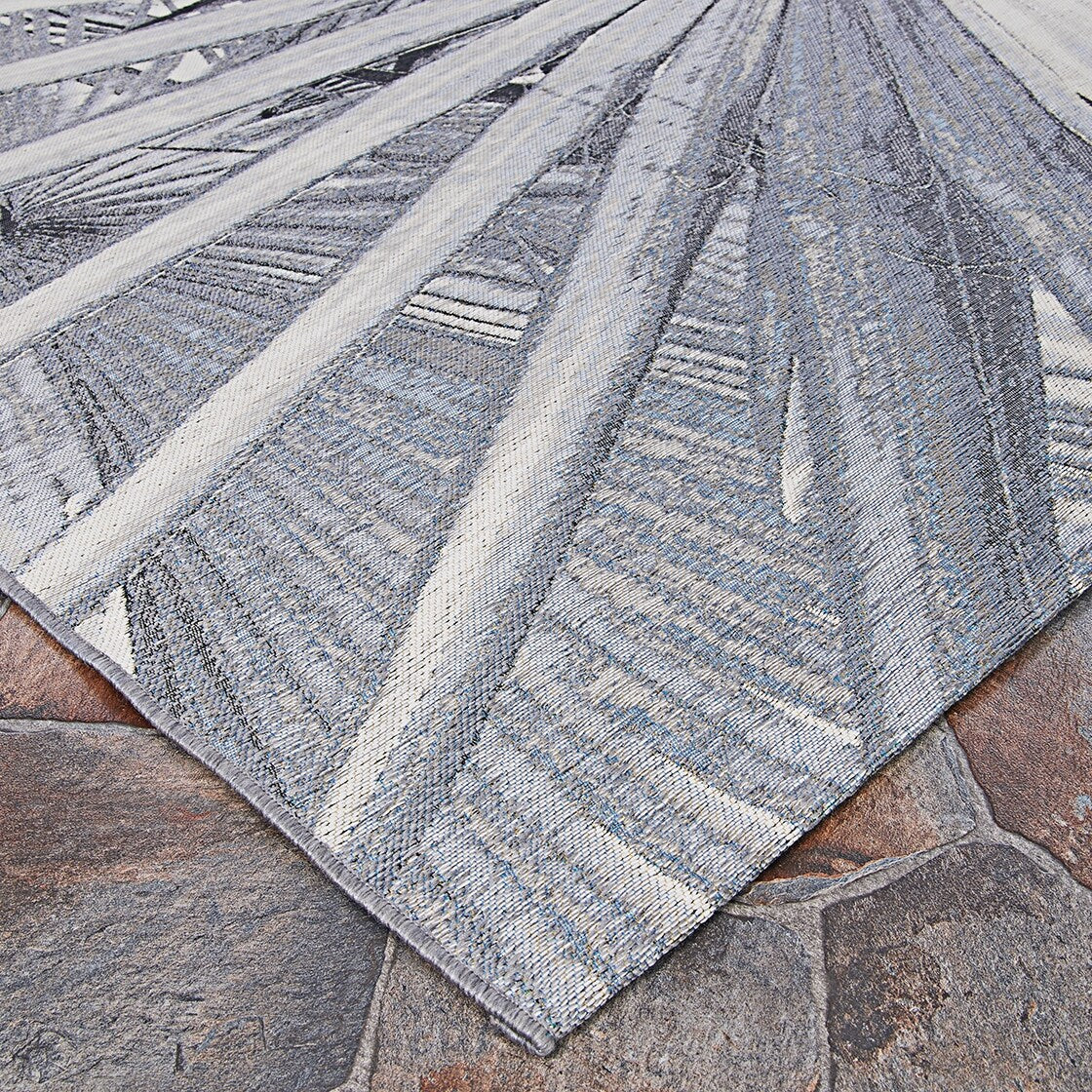 Gelato Desert Palm Gray Indoor/ Outdoor Area Rug