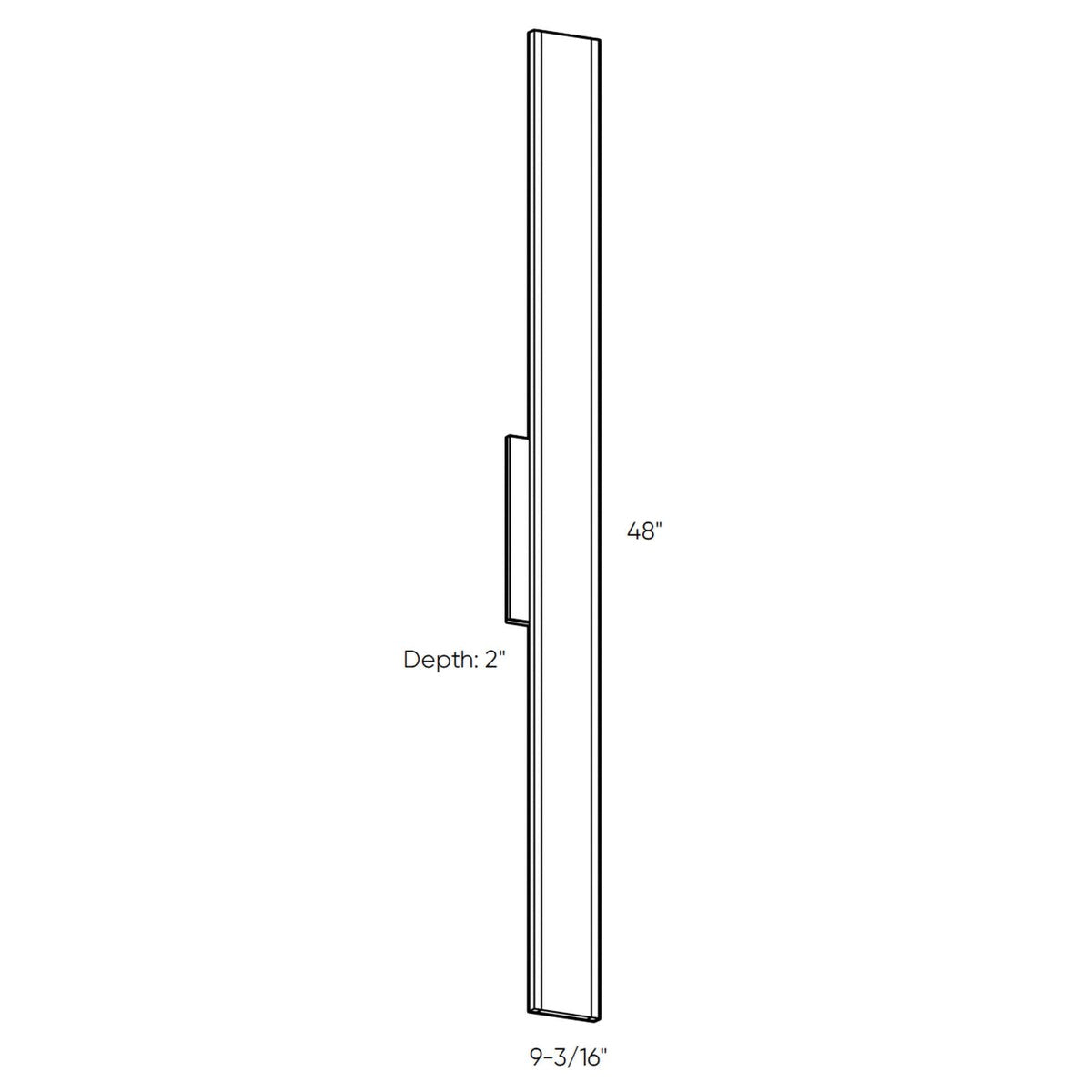 Gemini 48 Inch CCT Rectangular Outdoor LED Wall Sconce - 48-Inch