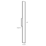 Gemini 48 Inch CCT Rectangular Outdoor LED Wall Sconce - 48-Inch