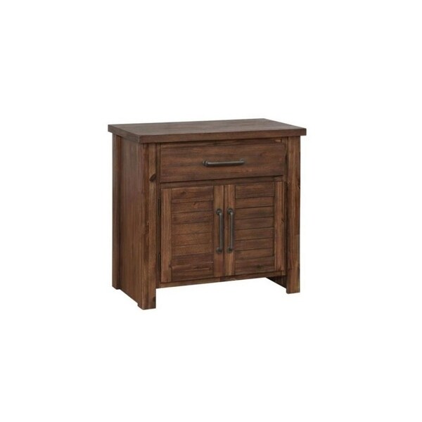 Gemini Vintage Bourbon Finished Wood 1-drawer Nightstand