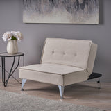 Gemma Modern Fabric Reclining Chair Ottoman by Christopher Knight Home