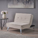 Gemma Modern Fabric Reclining Chair Ottoman by Christopher Knight Home