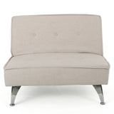 Gemma Modern Fabric Reclining Chair Ottoman by Christopher Knight Home