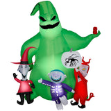 Gemmy Airblown Oogie w/Creatures Scene Disney, 7 ft Tall, Green