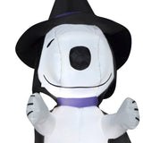 Gemmy Airblown Snoopy Halloween House w/LEDs Scene Peanuts, 6 ft Tall, Multi