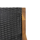Genesee Outdoor Acacia Wood Barstools with Wicker (Set of 2) by Christopher Knight Home