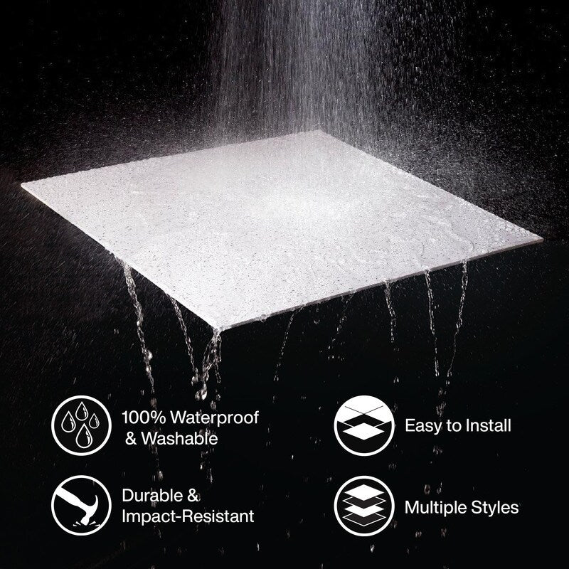 Genesis Black Smooth Pro 2 x 2 ft. Lay-in Ceiling Tiles