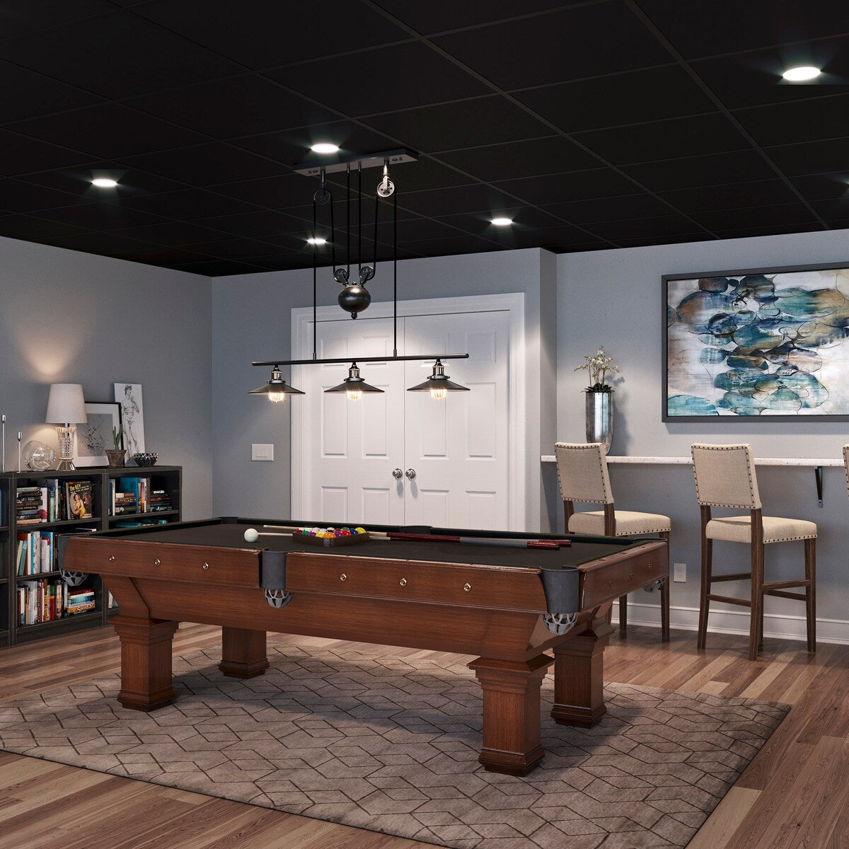 Genesis Black Smooth Pro 2 x 2 ft. Lay-in Ceiling Tiles