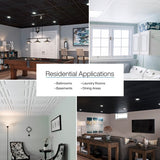 Genesis Black Smooth Pro 2 x 2 ft. Lay-in Ceiling Tiles