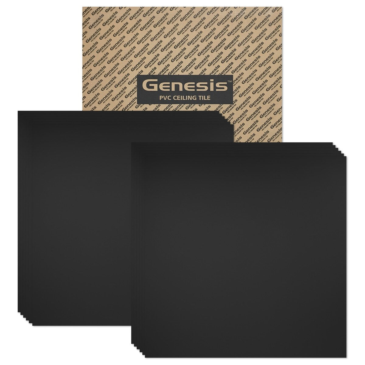 Genesis Black Smooth Pro 2 x 2 ft. Lay-in Ceiling Tiles