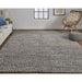 Genet Modern Eco Marled Bouclé Rug Accent Rug, Chracoal Gray