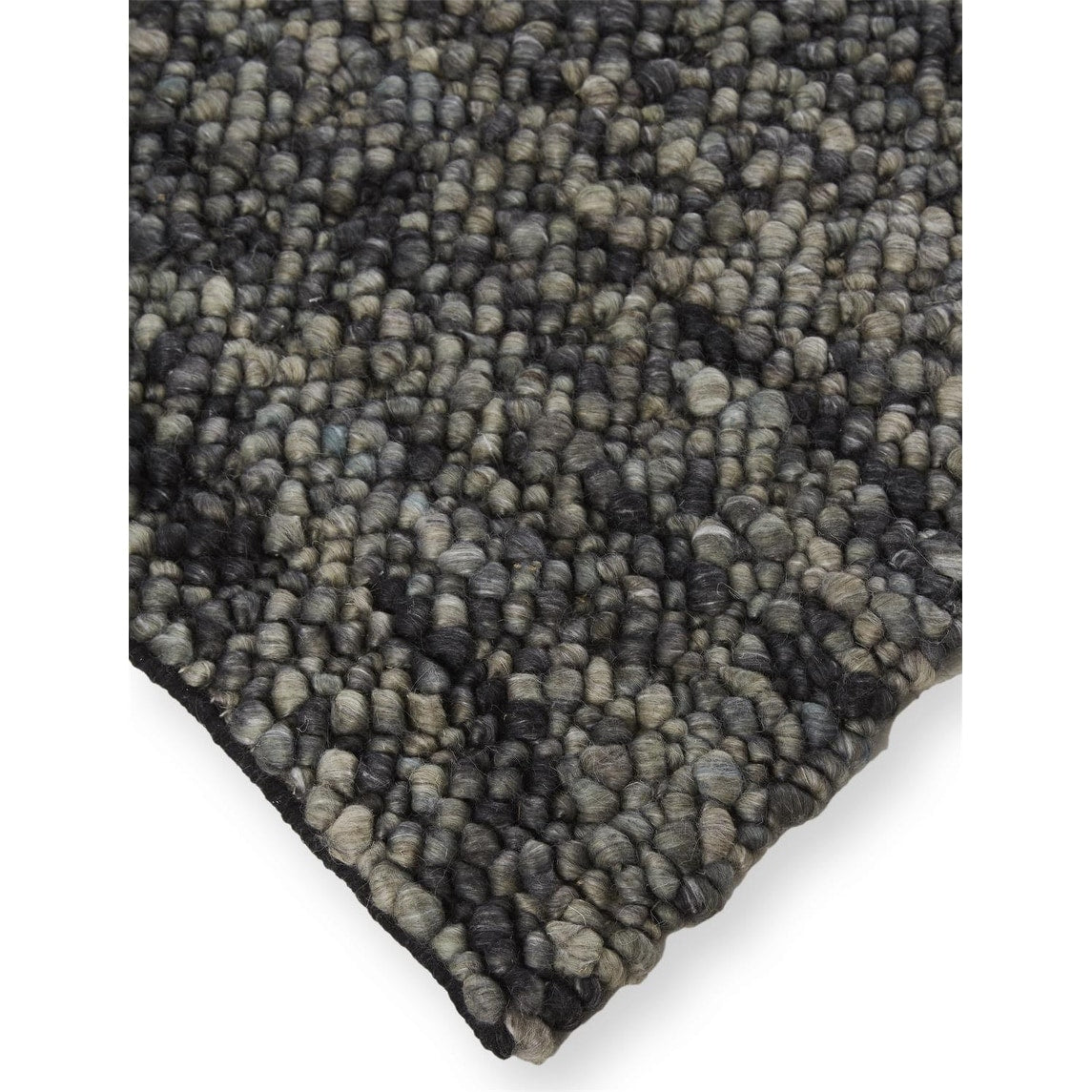 Genet Modern Eco Marled Bouclé Rug Accent Rug, Chracoal Gray