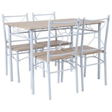 Geneva Cross Back Dining Set with Natural Finish