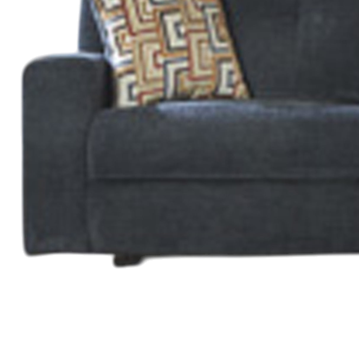Genna Manual Reclining Sofa, Navy Blue Polyester, 2 Pillows, 87 Inch
