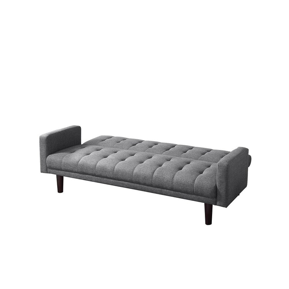Genna Transitional Grey Futon Sofa Bed