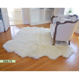Genuine Sheepskin Area Rug Natural Wool Seat Cover Bedside Carpet w/Comb