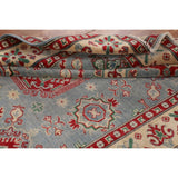 Geometric / Traditional Kazak Oriental Area Rug Handmade Wool Carpet - 5'1" x 6'3"