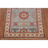 Geometric / Traditional Kazak Oriental Area Rug Handmade Wool Carpet - 5'1" x 6'3"