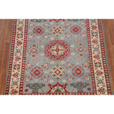 Geometric / Traditional Kazak Oriental Area Rug Handmade Wool Carpet - 5'1" x 6'3"