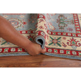 Geometric / Traditional Kazak Oriental Area Rug Handmade Wool Carpet - 5'1" x 6'3"