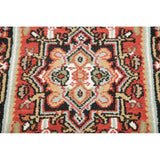 Geometric 12 Ft Indo Heriz Oriental Rug Hand-Knotted Wool Carpet - 11'9" x 2'6" Runner